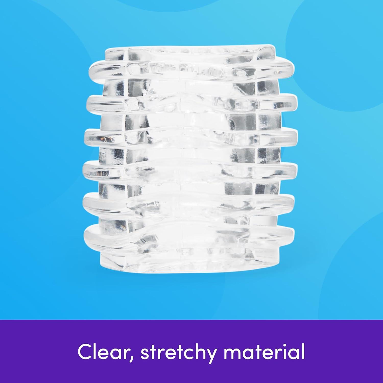 imageLovehoney DoubleTexture Male Stroker Masturbator Adult Toy Stretchy OpenEnded Penis Sleeve Sex Toy for Men with OralStyle Sensations Designed for Solo or Foreplay amp Stamina Training ClearClear