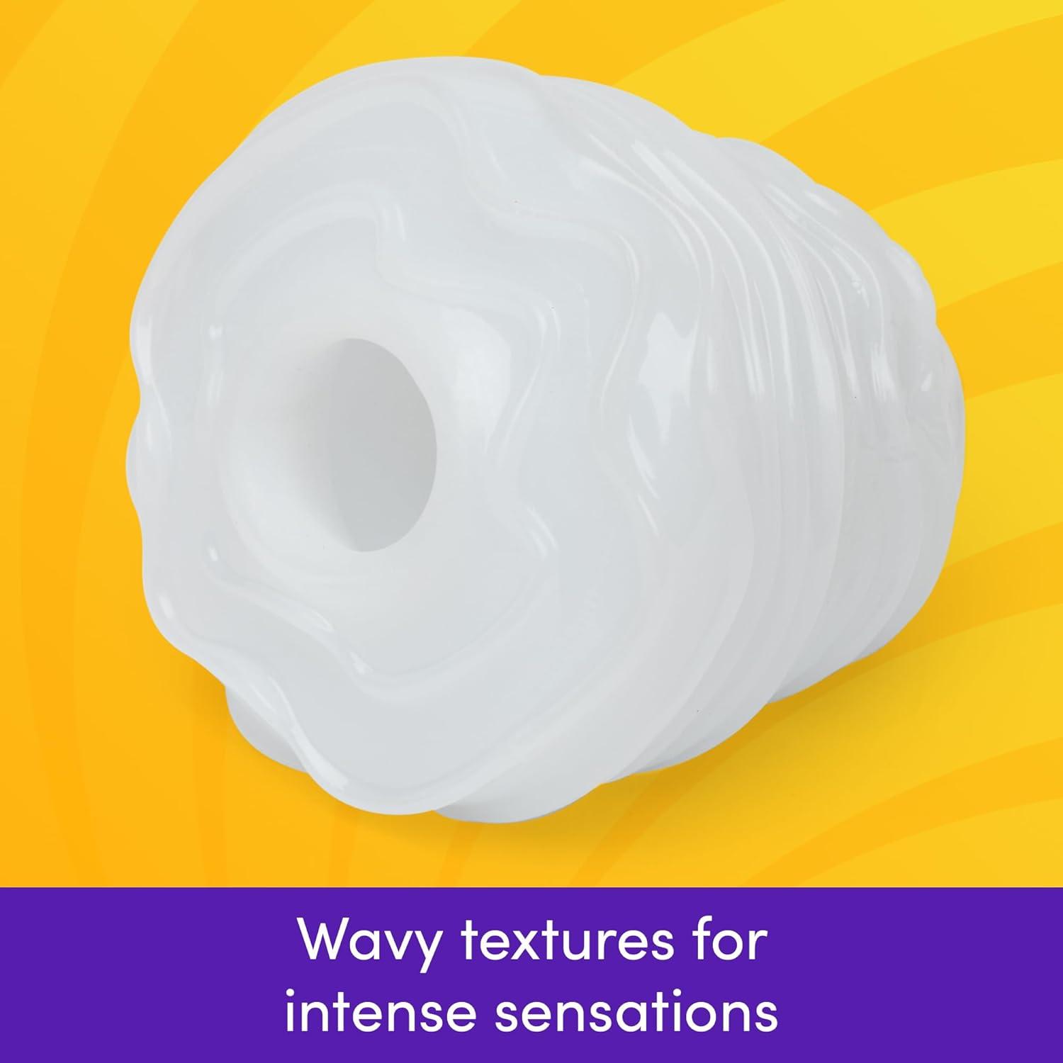 imageLovehoney Egg Male Masturbator Head Master Stretchy Male Stroker Portable Adult Sex Toys for Men Discreet Pocket Pussy Masturbation Cup with Compact Storage Case Textured Male Pleasure TPE