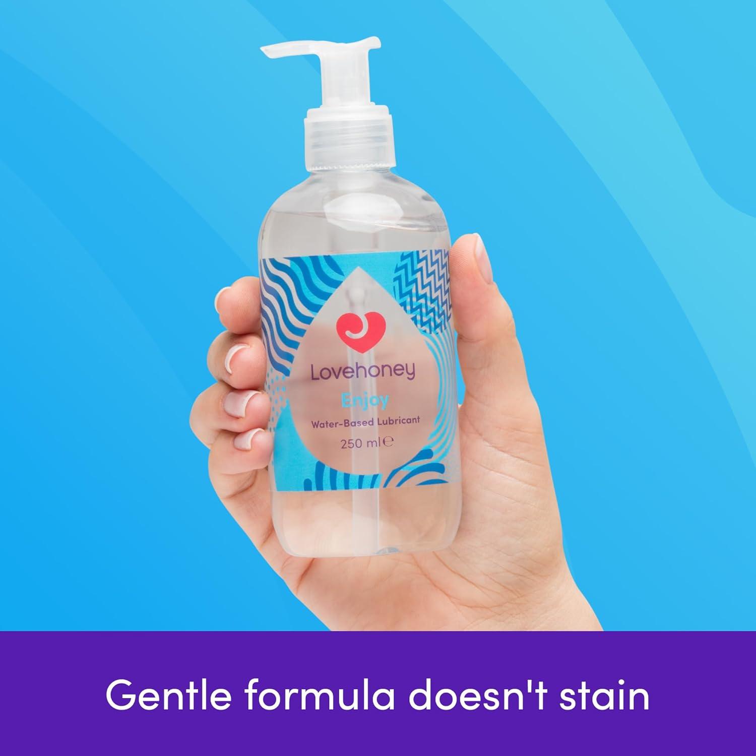 imageLovehoney Enjoy Water Based Lube 845 fl oz Fragrance Free Non Sticky Non Staining amp pHBalanced Personal Lubricant for Men amp Women Water Based Lubricant Gel for Privacy845 Fl Oz Pack of 1