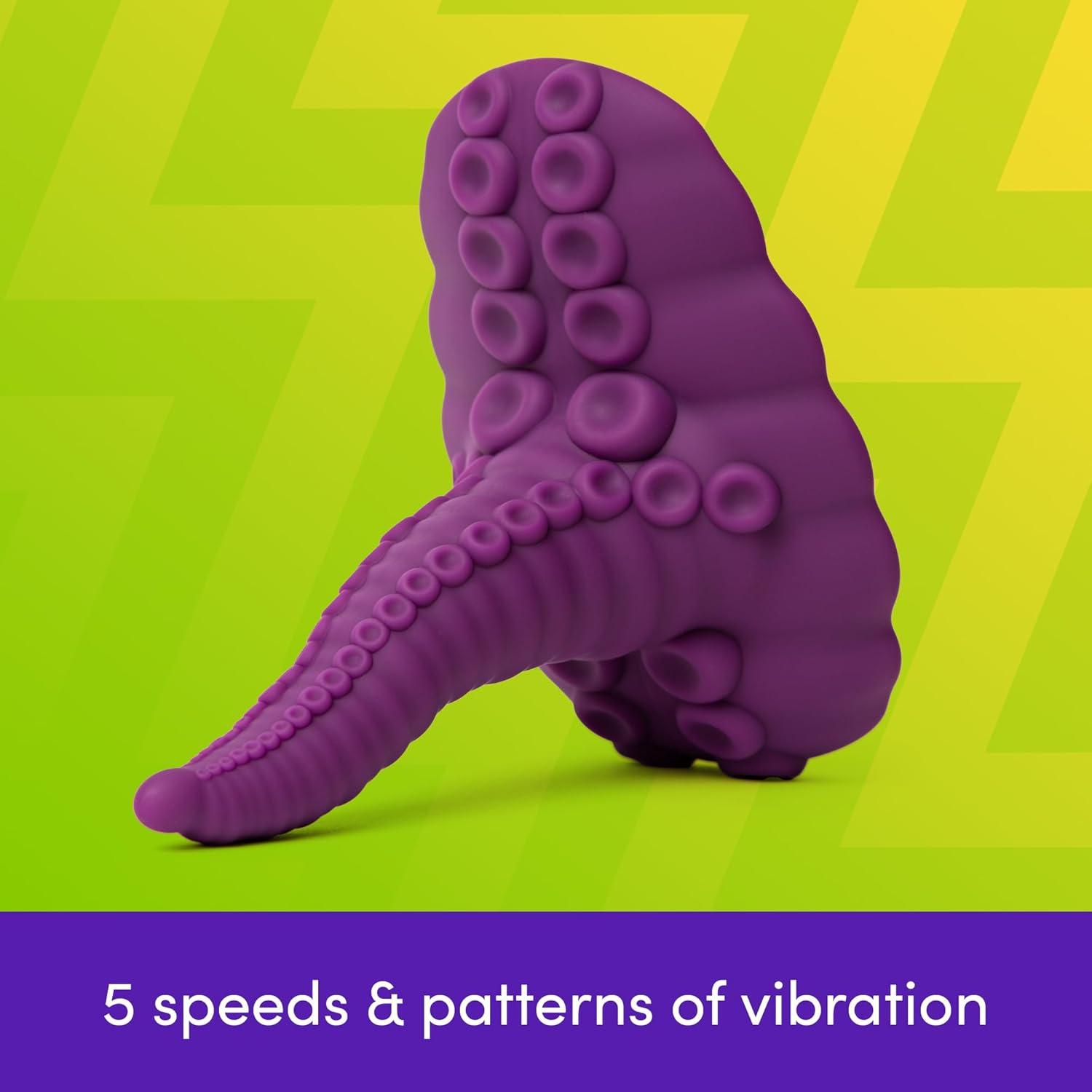imageLovehoney Fantasy Tentacle Vibrating Monster Dildo Grinding Pad Enjoy Water Based Lube 84 fl oz amp Fresh Toy Cleaning Wipes Womens Sex Toy Gift Bundle