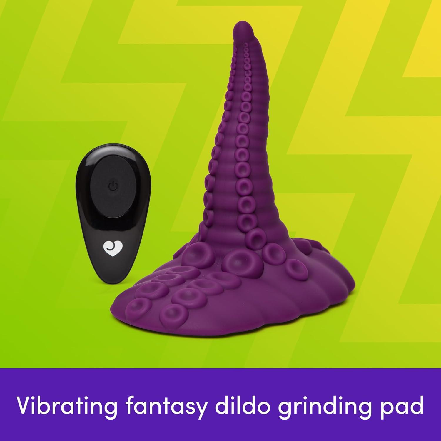 imageLovehoney Fantasy Tentacle Vibrating Monster Dildo Grinding Pad Enjoy Water Based Lube 84 fl oz amp Fresh Toy Cleaning Wipes Womens Sex Toy Gift Bundle
