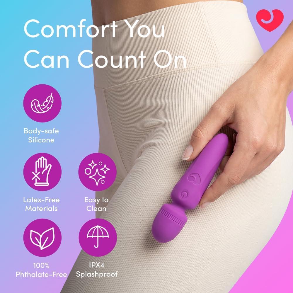 imageLovehoney Ignite Mini Wand Vibrator for Women Vibrating Wand Personal Massager Womens Sex Toy Compact 20 Mode Silicone Clitoral Stimulator Adult Toy Discreet Pocket Size Clit Pleasure Tool