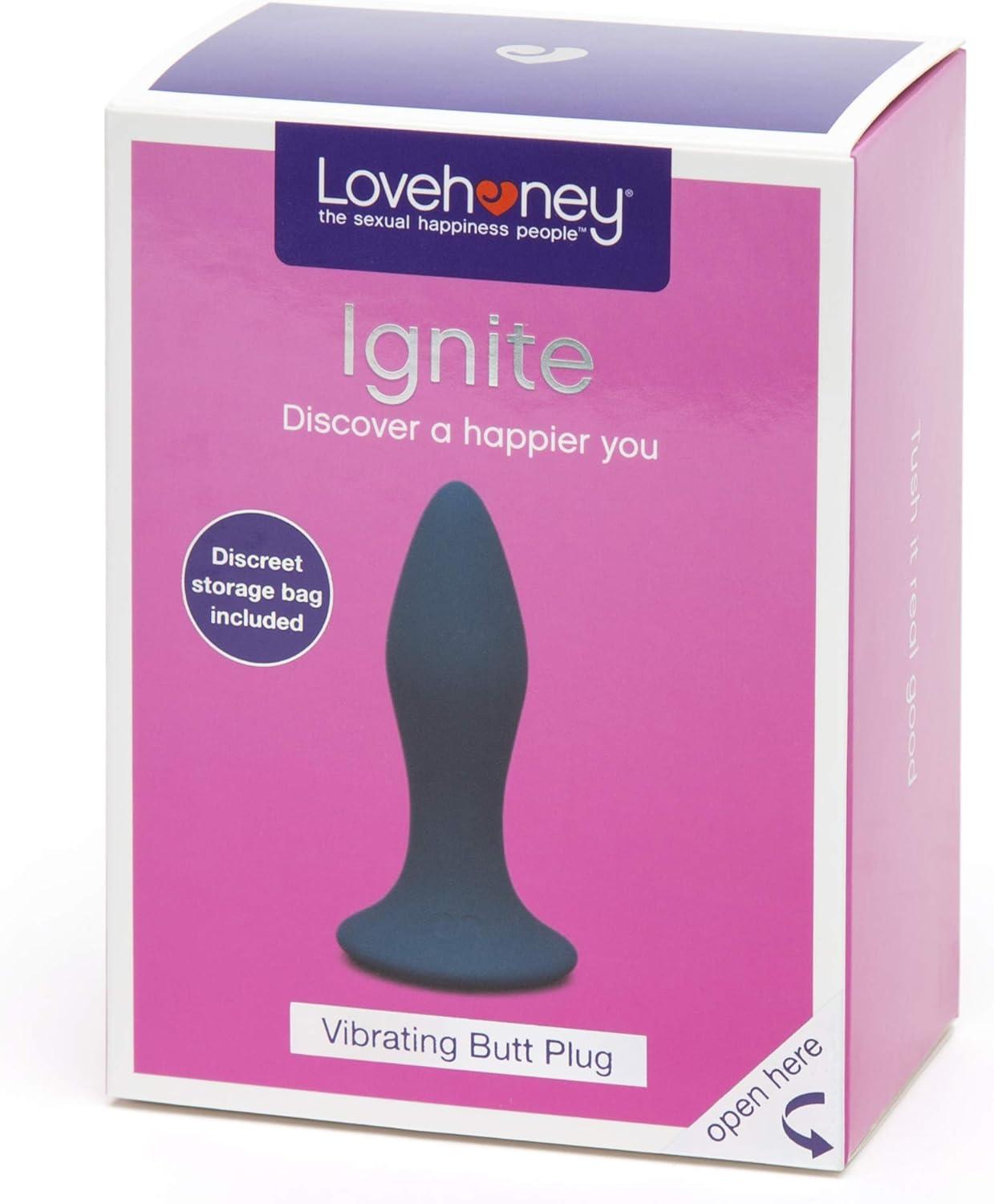 imageLovehoney Ignite Vibrating Butt Plug 3 Inch Silicone Anal Toys for Men with Travel Lock 17 Vibration Modes amp 3 Speeds Male Prostate Massager Rechargeable Adult Sex Toy Couples Gift Blue