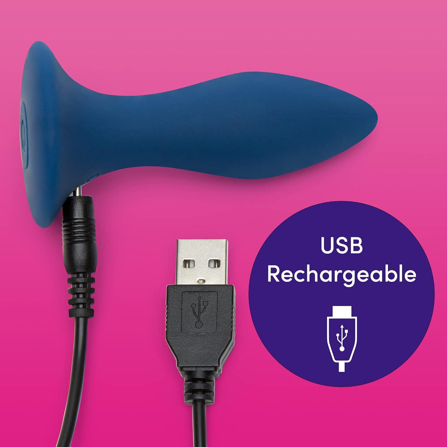 imageLovehoney Ignite Vibrating Butt Plug 3 Inch Silicone Anal Toys for Men with Travel Lock 17 Vibration Modes amp 3 Speeds Male Prostate Massager Rechargeable Adult Sex Toy Couples Gift Blue