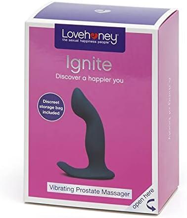 imageLovehoney Ignite Vibrating Prostate Massager 20 Function Silicone Anal Vibrator Adult Sex Toy for Men Waterproof Butt Plug Sexual Massaging Device Anal Stimulator Sex Toys for Couples Blue