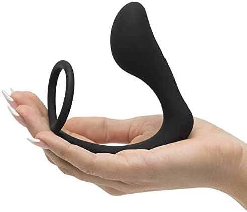 imageLovehoney Inside Job Butt Plug amp Cock Ring 4 Inch Silicone Anal Plug amp 475 Inch Penis Ring Waterproof Black