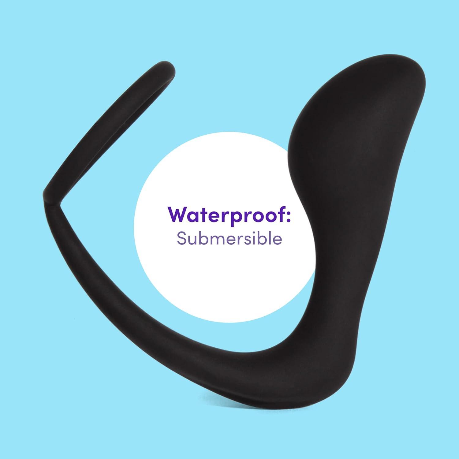 imageLovehoney Inside Job Butt Plug amp Cock Ring 4 Inch Silicone Anal Plug amp 475 Inch Penis Ring Waterproof Black