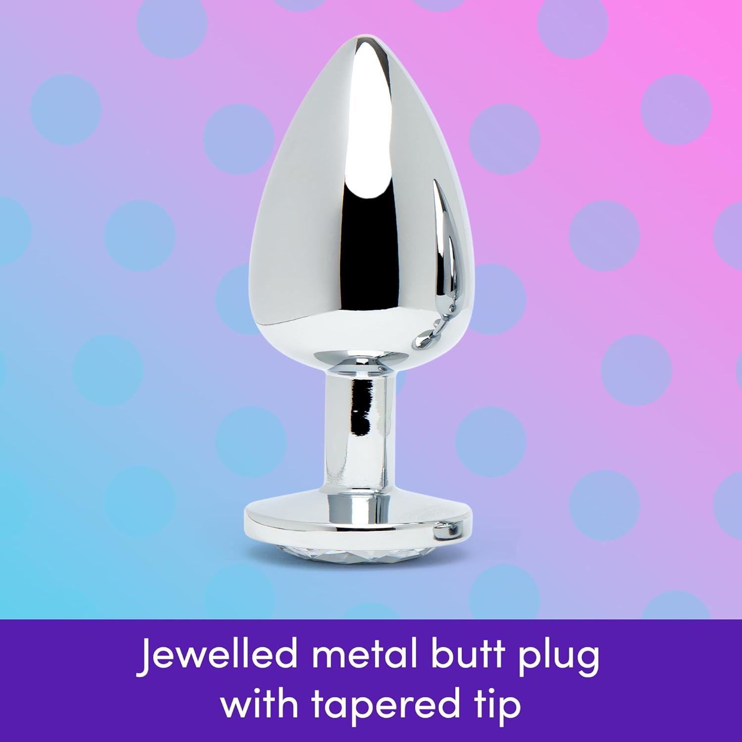 imageLovehoney Metal Butt Plug Kit Jewelled 3 PCS Anal Training Set for Beginners Butt Plugs for Men Women amp Couples Weighted Anal Sex Toys Small Medium amp Large Prostate Massager Adult Toy