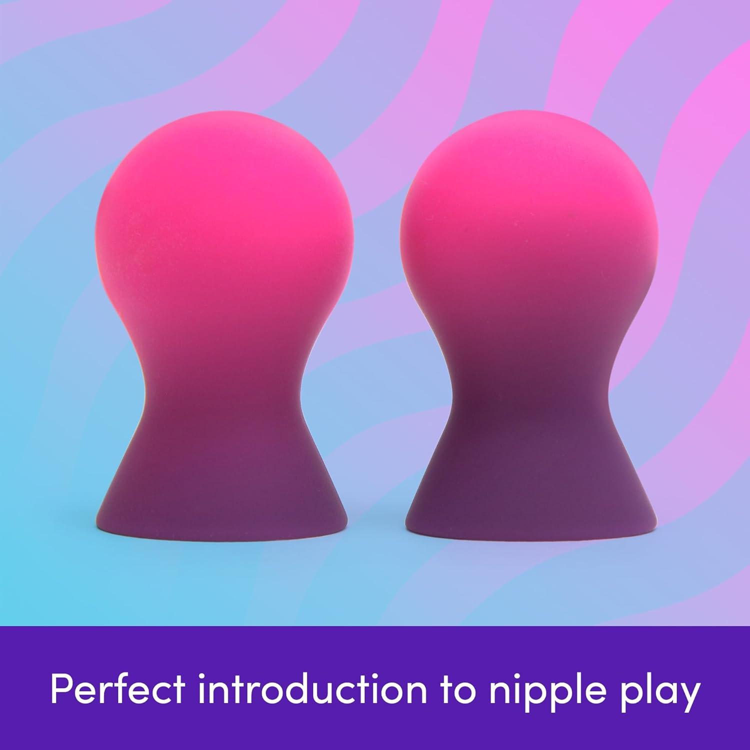 imageLovehoney Perfect Pair Nipple Suckers Silicone Nipple Sucking Toys BDSM Beginner Sex Toy Gifts for Women Vacuum Cupping Breast Stimulation Suction Cups Couples Adult Sex Games BlackColor Changing