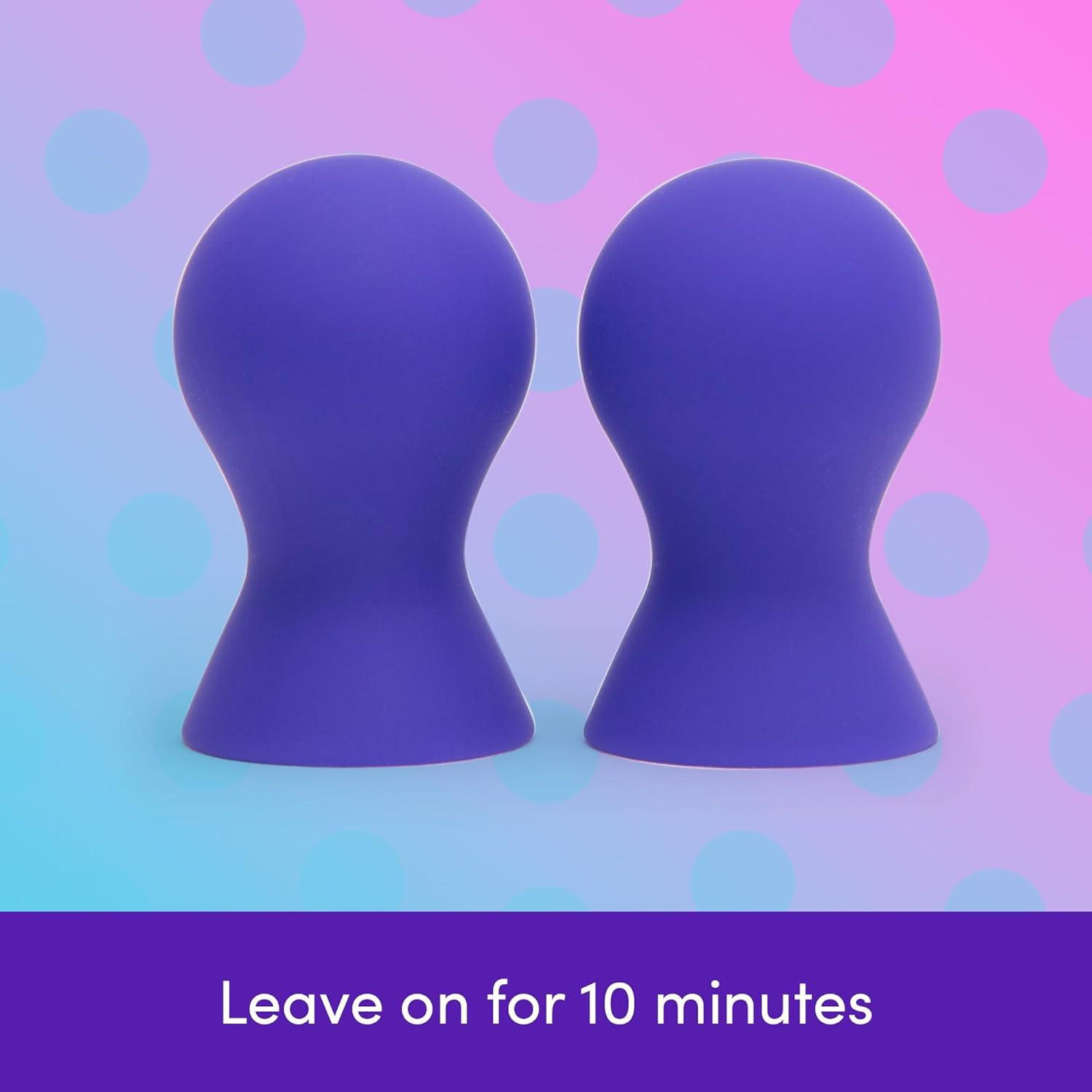 imageLovehoney Perfect Pair Nipple Suckers Silicone Nipple Sucking Toys BDSM Beginner Sex Toy Gifts for Women Vacuum Cupping Breast Stimulation Suction Cups Couples Adult Sex Games BlackPurple