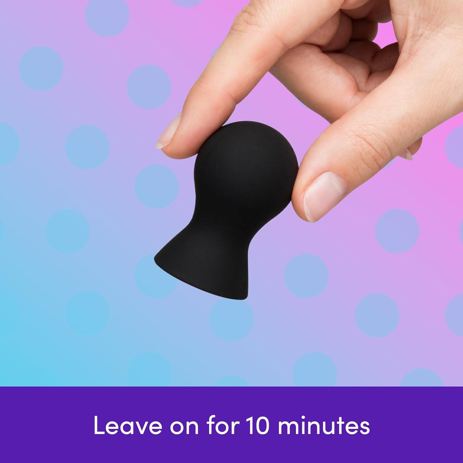 imageLovehoney Perfect Pair Nipple Suckers Silicone Nipple Sucking Toys BDSM Beginner Sex Toy Gifts for Women Vacuum Cupping Breast Stimulation Suction Cups Couples Adult Sex Games BlackBlack