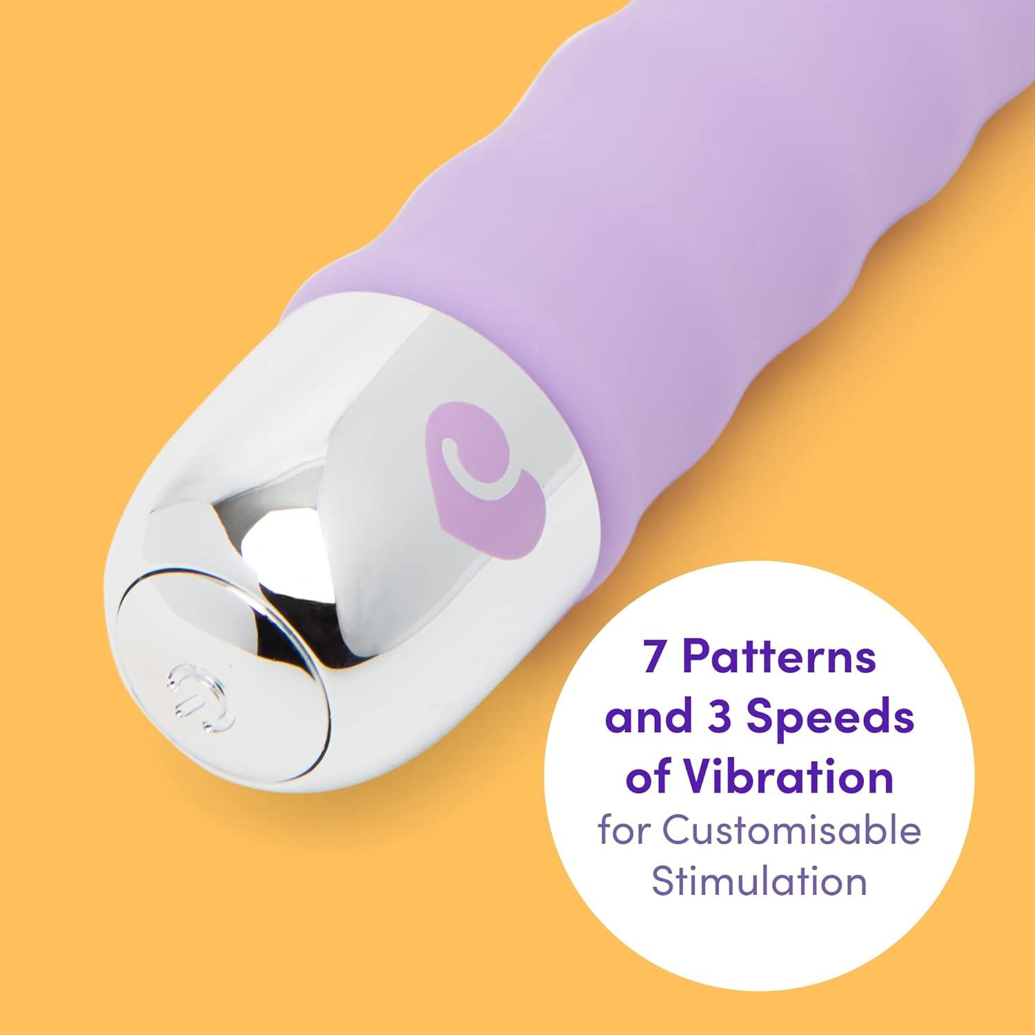 imageLovehoney Pink Ripple 10 Function Wavy Vibrator Silicone Waterproof amp Beginners FriendlyPurple