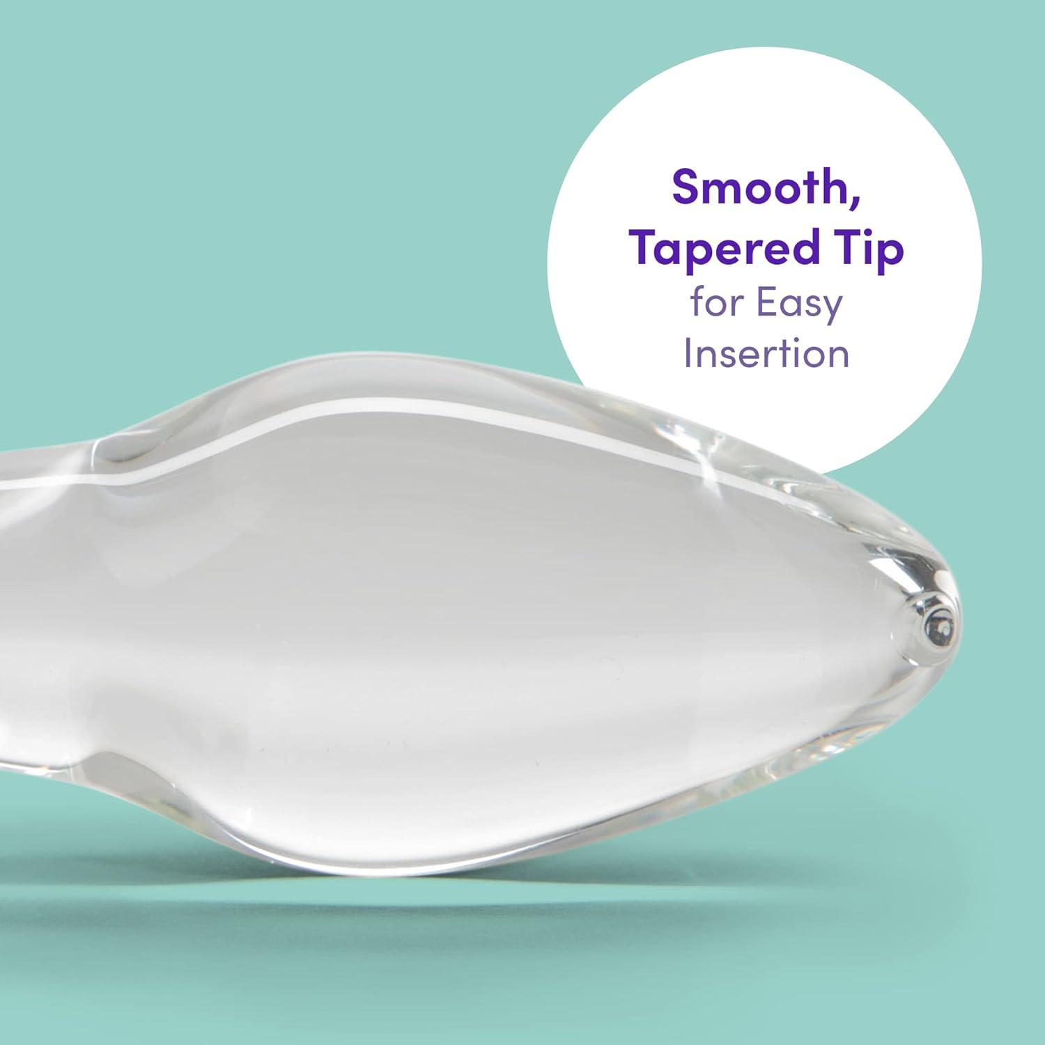 imageLovehoney Pure Pleasure Butt Plug 4 Inch Glass Anal Plug Tapered Tip with Flared Base Waterproof Clear
