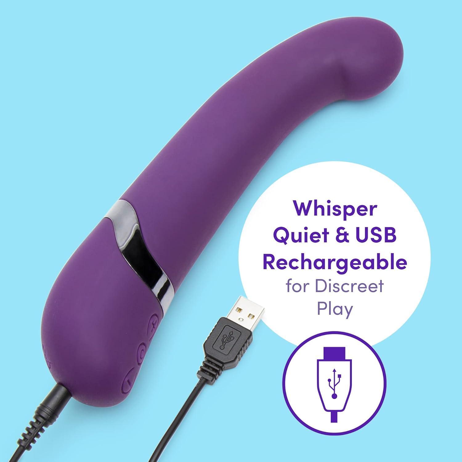 imageLovehoney Purple Desire Luxury Rechargeable GSpot Vibrator with Storage Case Silicone