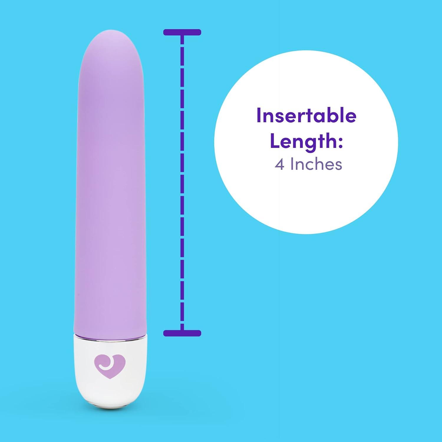 imageLovehoney Purple Glow 10 Function Mini Classic Vibrator Silicone Beginners Friendly