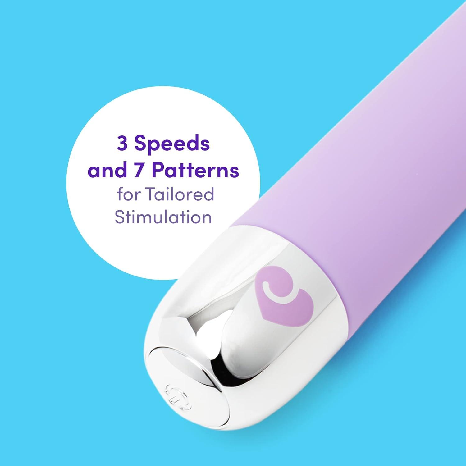 imageLovehoney Purple Glow 10 Function Mini Classic Vibrator Silicone Beginners Friendly