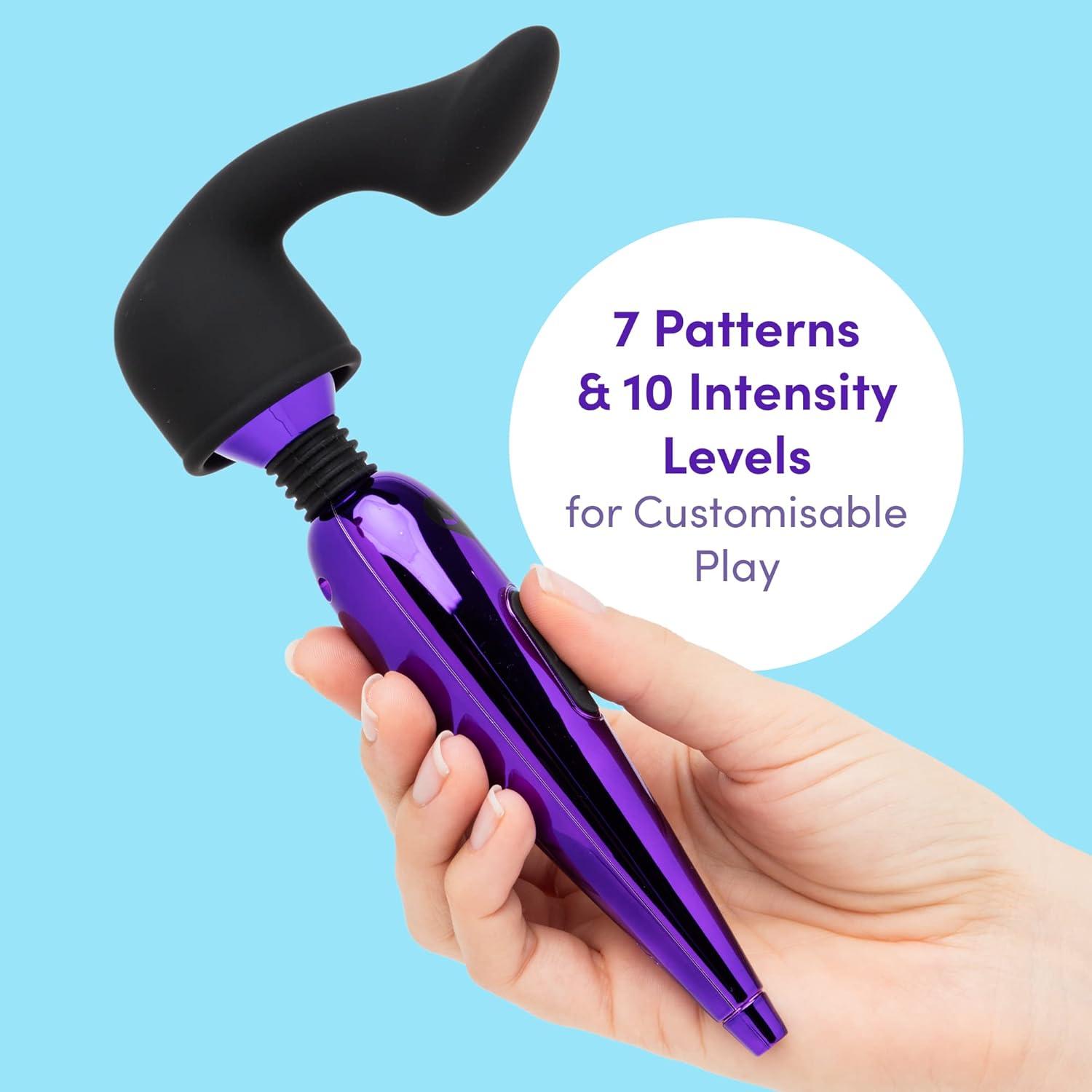 imageLovehoney Purple Power Mini Massage Wand Vibrator Kit Splash Proof and USB Rechargeable 4 pcs
