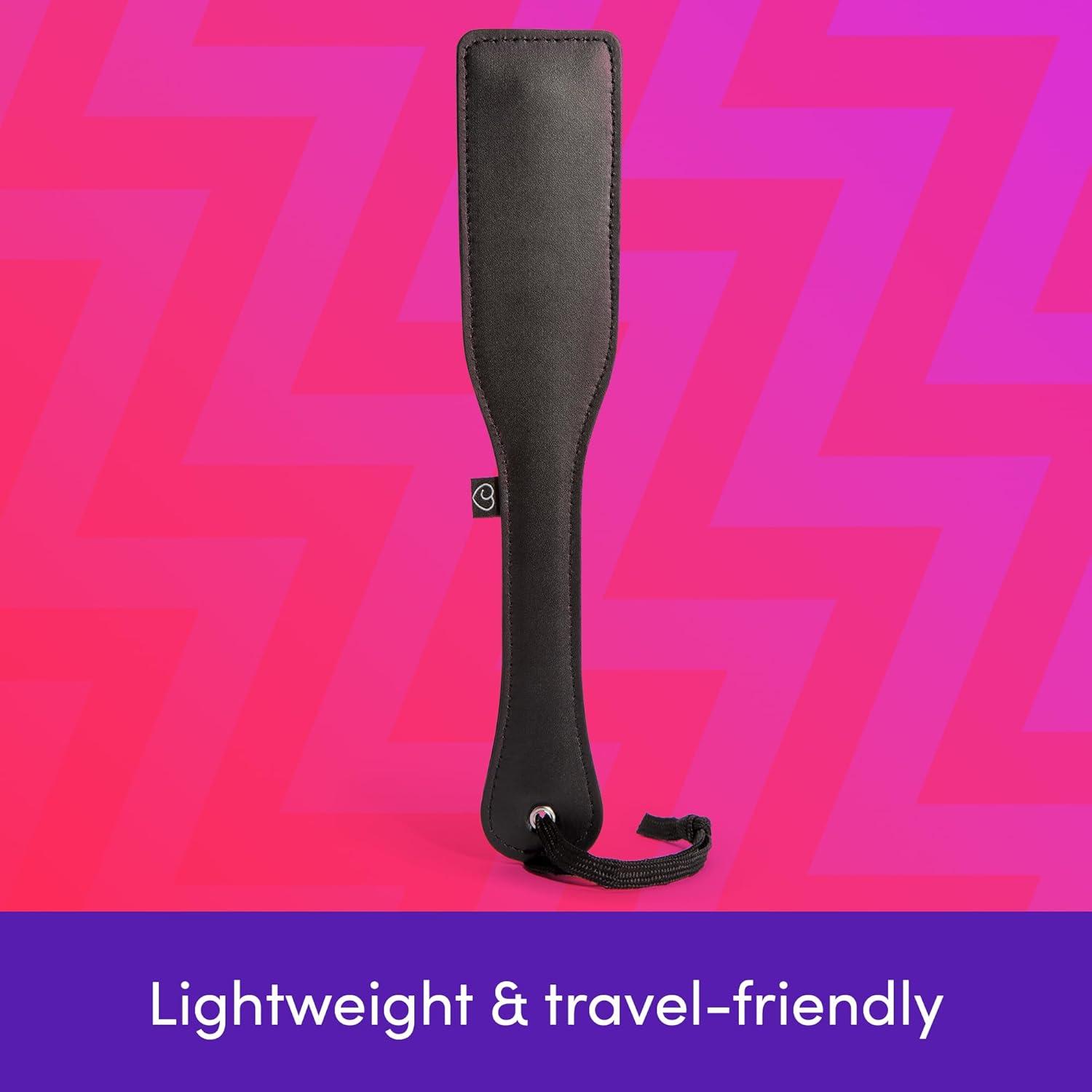 imageLovehoney Satin amp Leather Spanking Paddle BDSM Paddle with DualSided Faux Leather amp Satin Fetish Bondage Paddle for Impact Play Erotic Spanking Discipline amp Roleplay Kinky Sex Toy for Couples