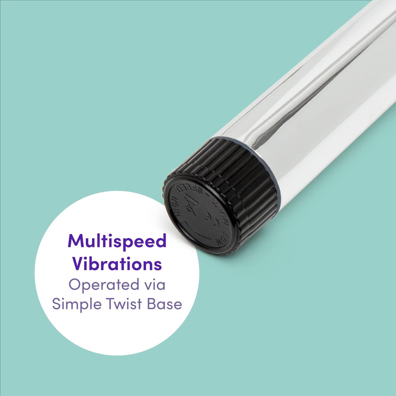 imageLovehoney Silver Seducer Classic Vibrator Plastic Multispeed Vibrations Waterproof