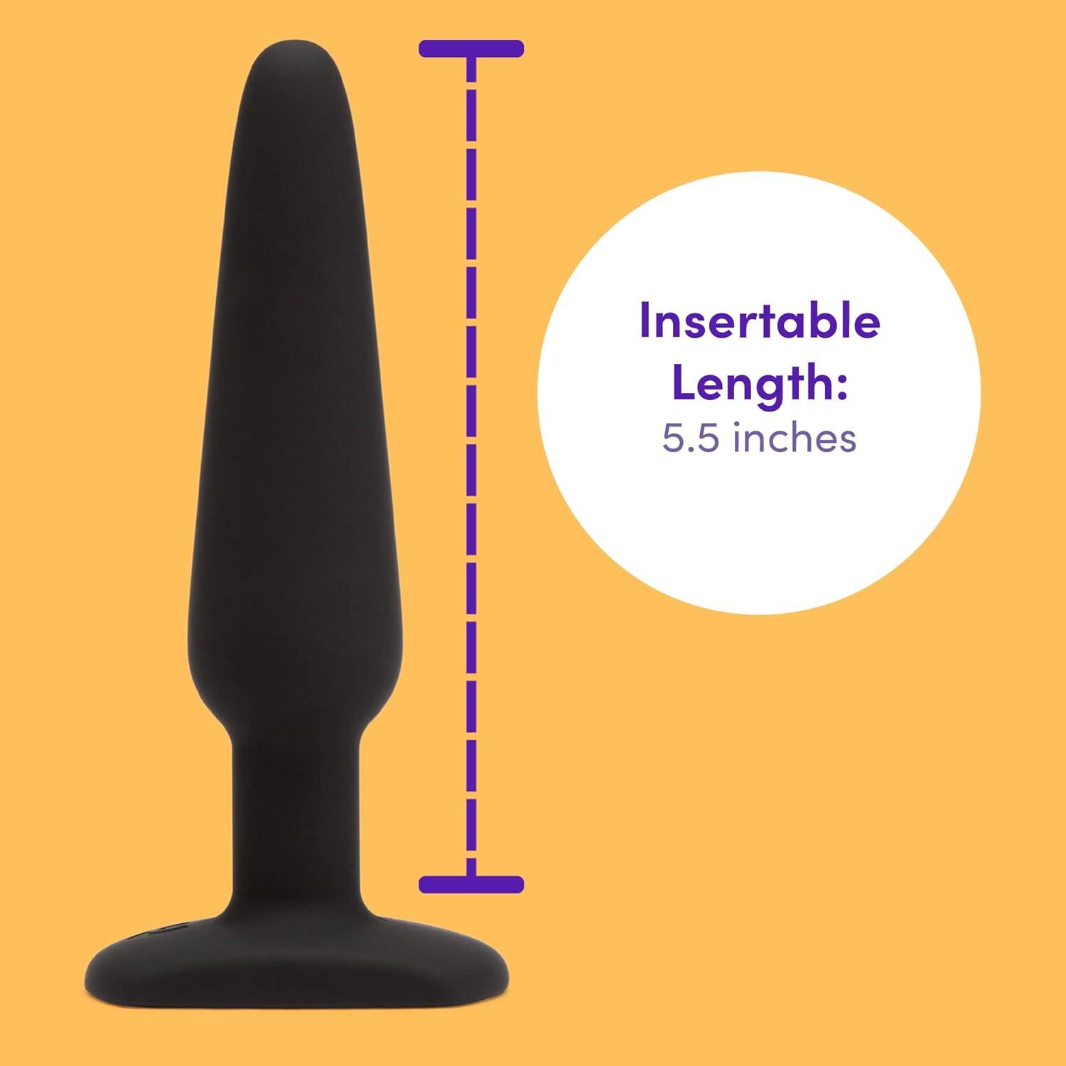 imageLovehoney Slimline Butt Plug Anal Sex Toys for Men Women Couples 55 Inch Large Anal Plug Silicone Anal Trainer Male Prostate Massaging Device Portable Adult Sex Toys BlackBlack