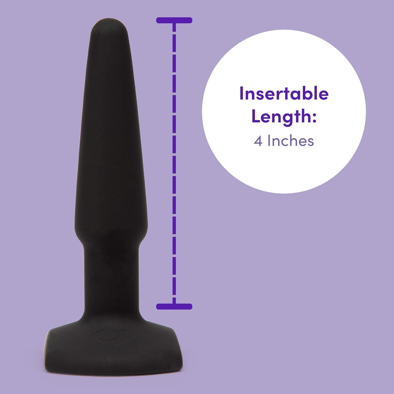 imageLovehoney Slimline Butt Plug Anal Sex Toys for Men Women Couples 55 Inch Large Anal Plug Silicone Anal Trainer Male Prostate Massaging Device Portable Adult Sex Toys BlackBlack