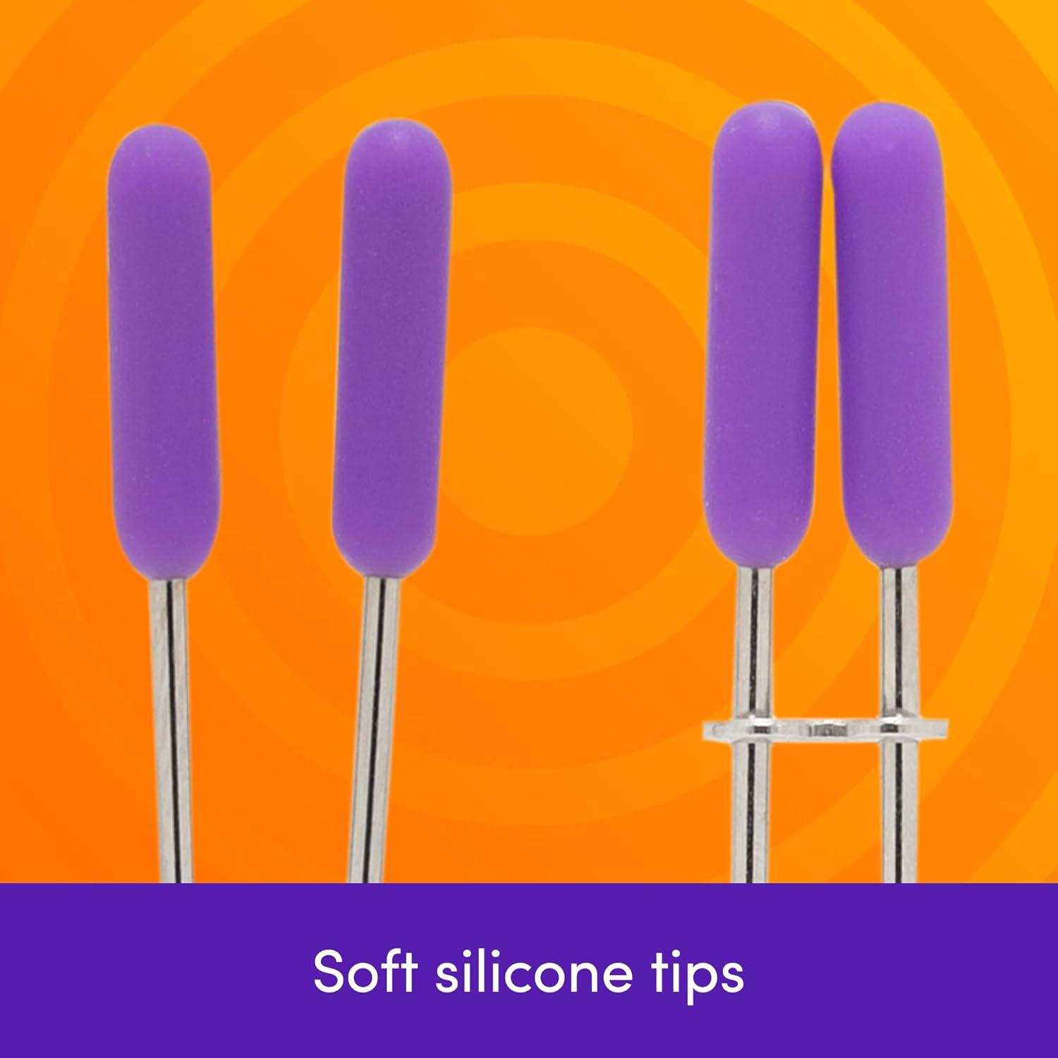 imageLovehoney Tease Me Silicone Tip Adjustable Nipple Clamps NickelFree Tweezer Clamps for Beginners Gentle Nipple Toys for Women amp Couples BDSM Bondage Sex Accessories for Foreplay amp PleasureSilver Purple