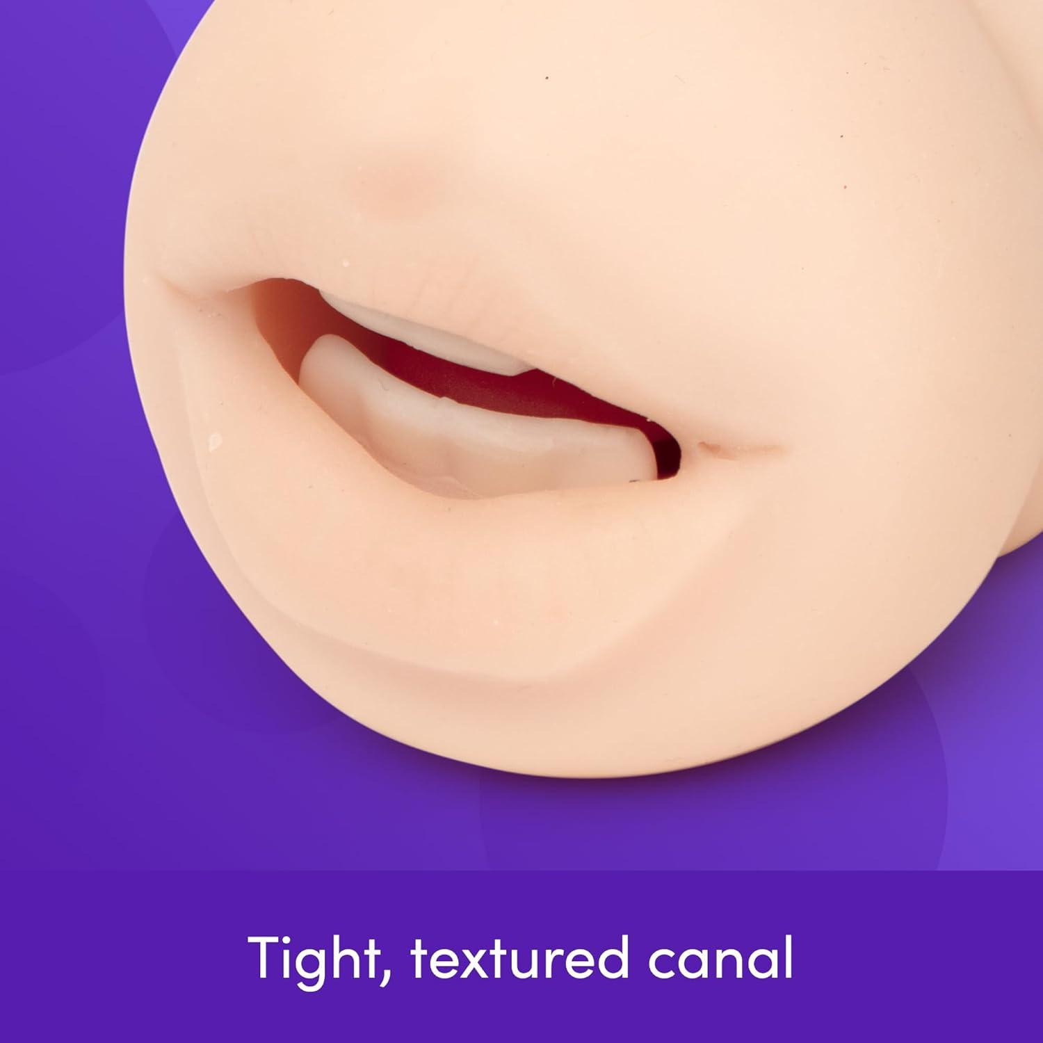 imageLovehoney Thrust Ayla Realistic Male Masturbator SelfLubricating Blow Job Mouth with Teeth Sex Toy for Men Lifelike Textured Stroker Male Sex Toy Adult Sex Doll Soft Mouth Oral Masturbator