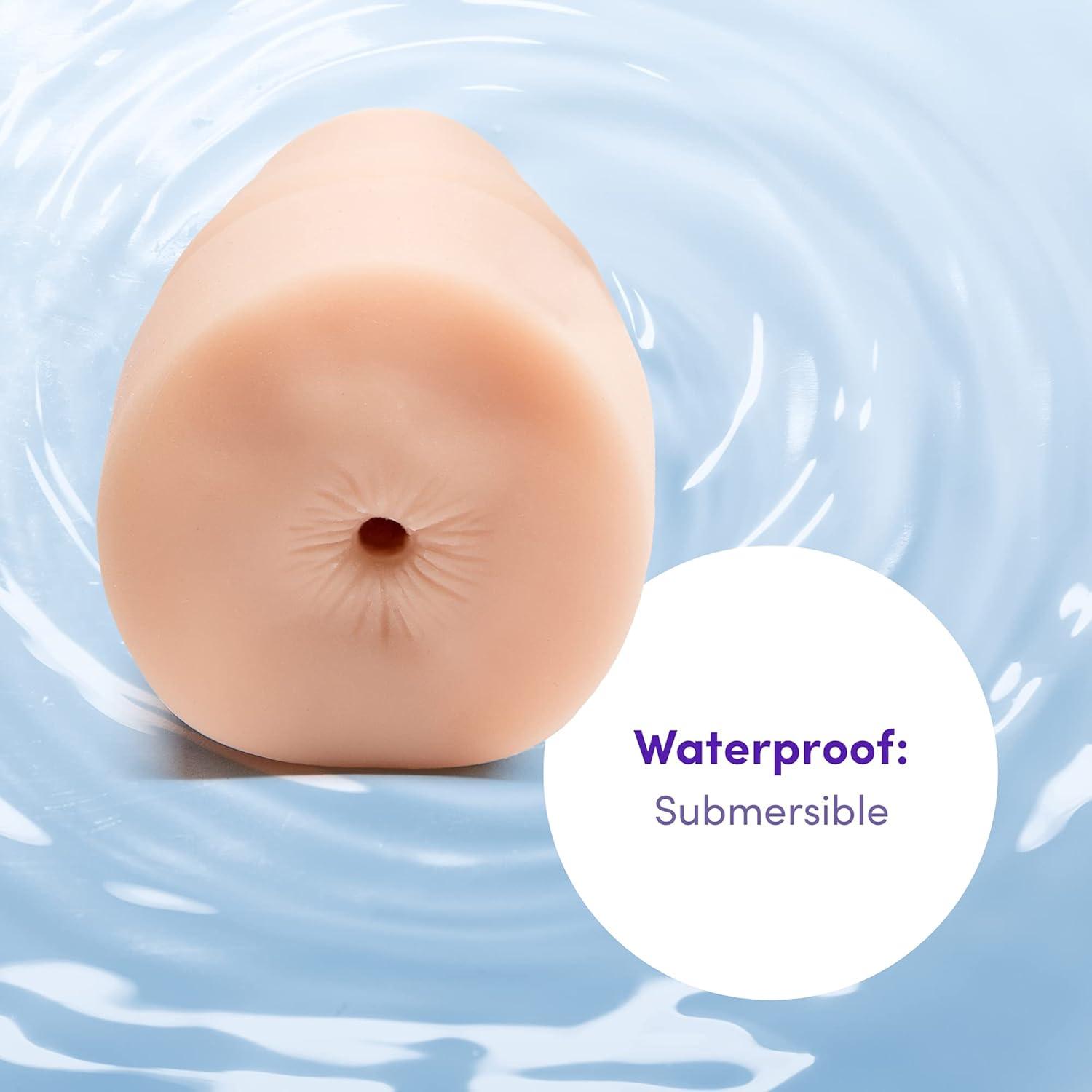 imageLovehoney Thrust Pro Mini Andi Ass Male Masturbator 5 Inch Extra Tight Anal Penetration with Ultra Ribbed Canal Vibrator Compatible Male Sex Toy Waterproof 205g Flesh Pink