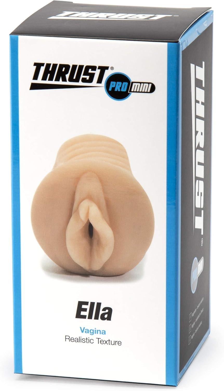 imageLovehoney Thrust Pro Mini Ella Pocket Pussy Male Masturbator 5 Inch Realistic Tight Vagina with Textured Canal Vibrator Compatible Male Sex Toy Self Pleasure Sex Toys for Men 200g Flesh Pink