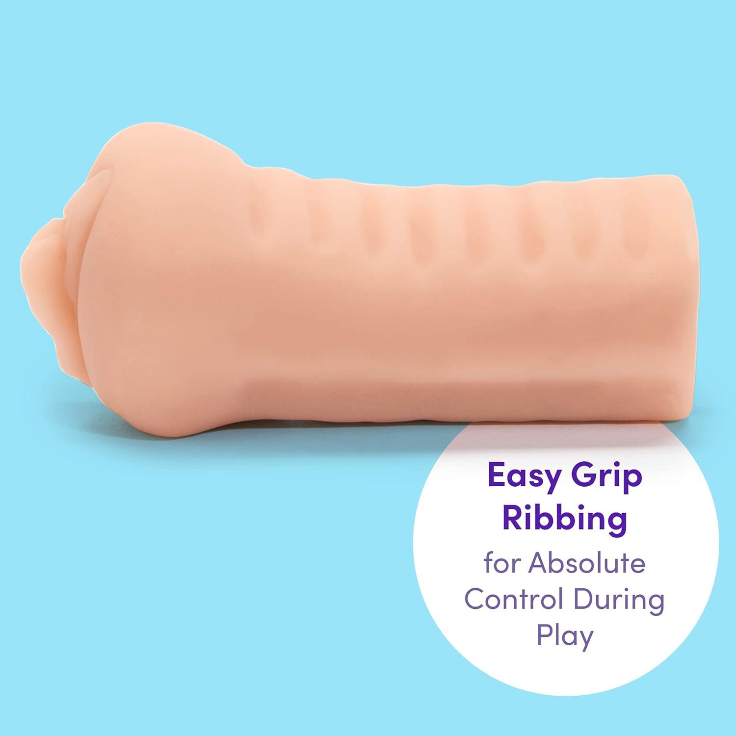 imageLovehoney Thrust Pro Mini Ella Pocket Pussy Male Masturbator 5 Inch Realistic Tight Vagina with Textured Canal Vibrator Compatible Male Sex Toy Self Pleasure Sex Toys for Men 200g Flesh Pink