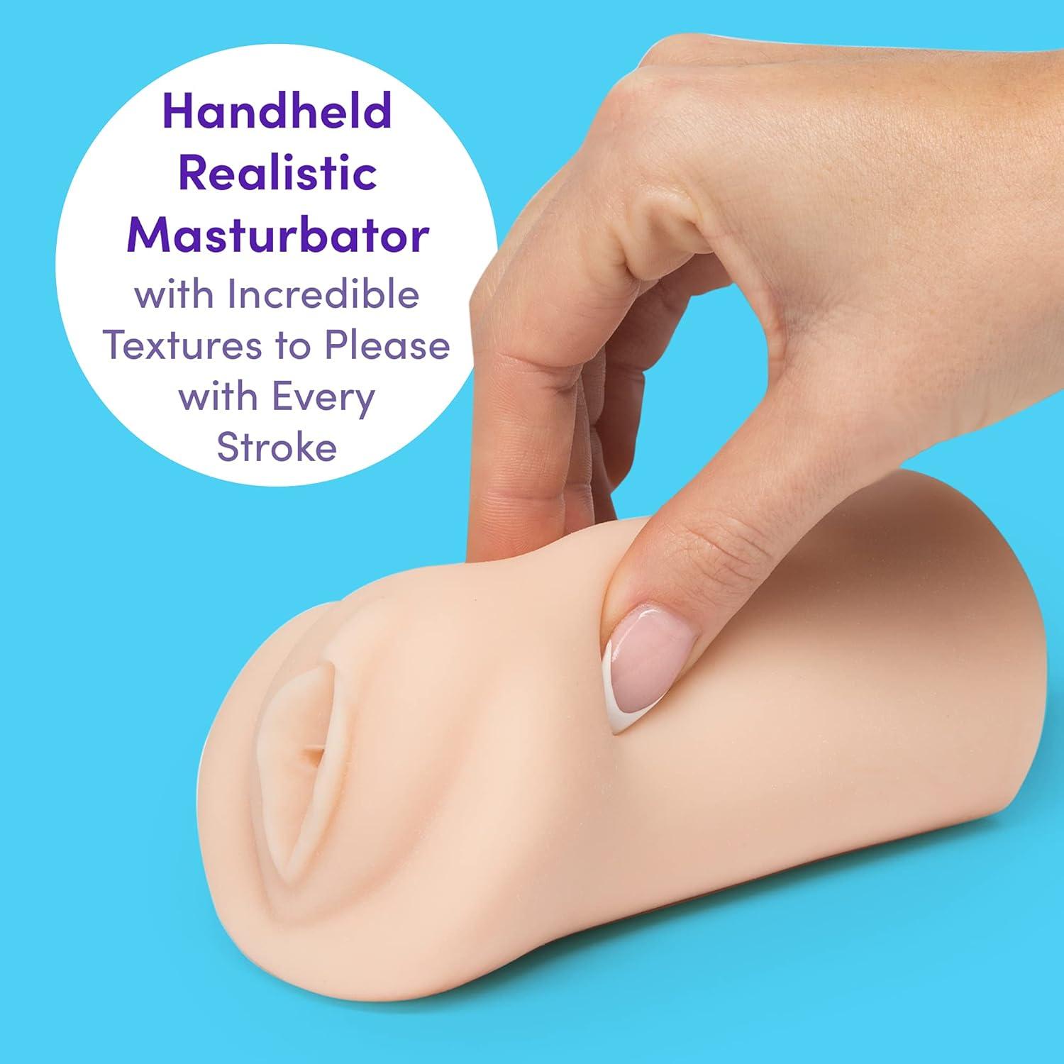 imageLovehoney Thrust Pro Mini Lea Pocket Male Masturbator Ribs amp Bumps 316g