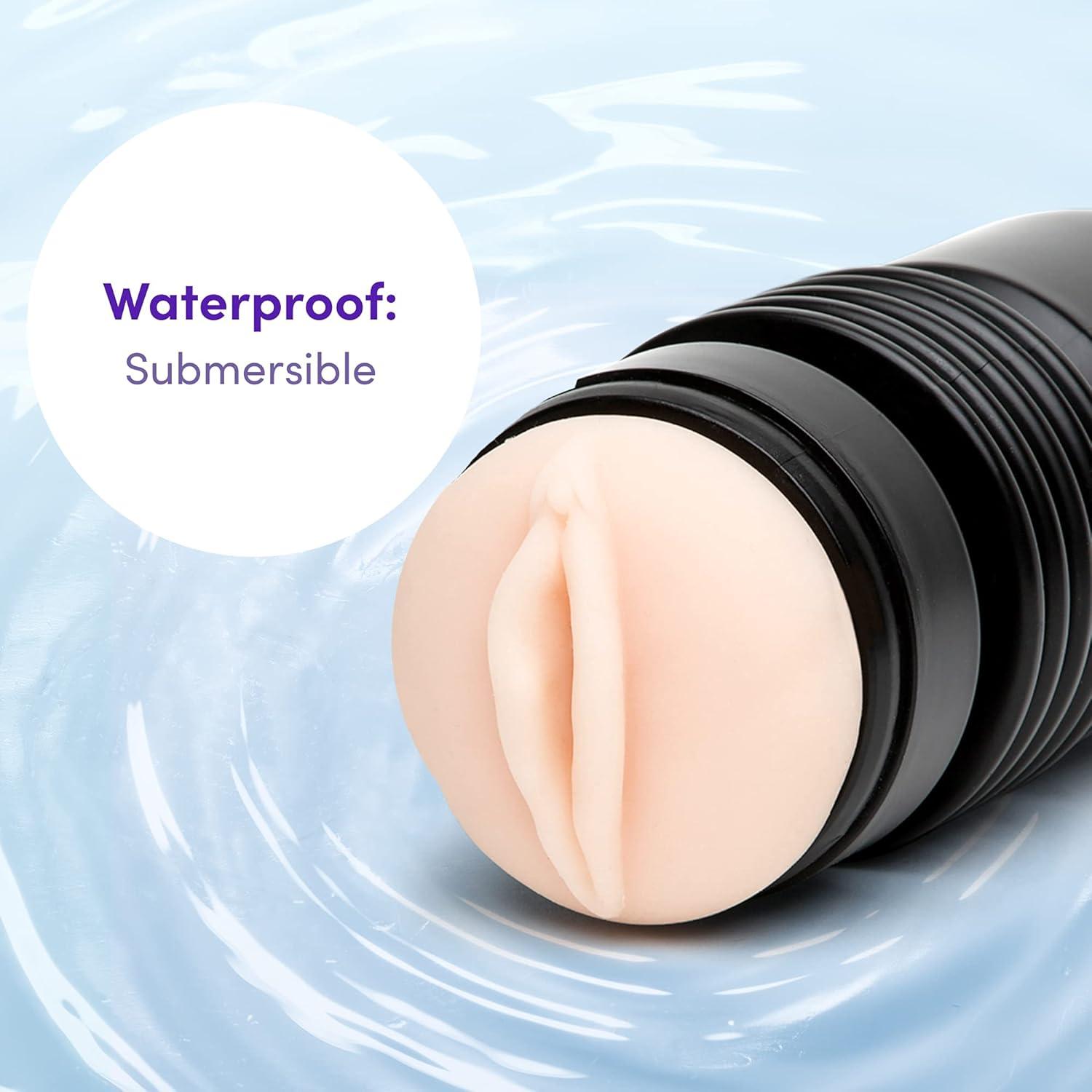 imageLovehoney Thrust Pro Ultra Abbie Male Masturbator Cup 6 Inch Extra Tight Realistic Vagina with Textured Canal Vibrator Compatible Male Sex Toy Self Pleasure Toy for Men Waterproof Flesh Pink