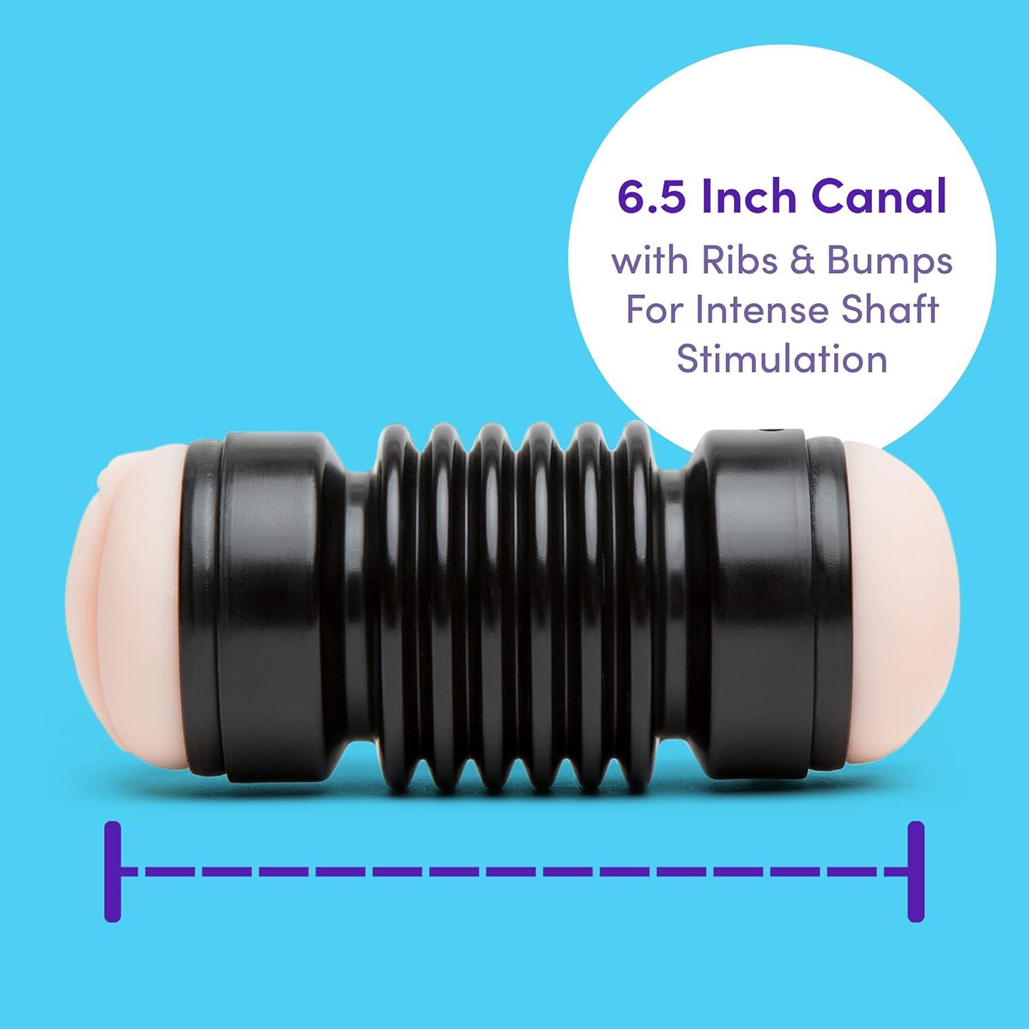 imageLovehoney Thrust Pro Ultra Gigi Double Ended Male Masturbator Cup 65 Inch Realistic Vagina amp Ass with Textured Canal Self Pleasure Sex Toys for Men Waterproof Flesh Pink