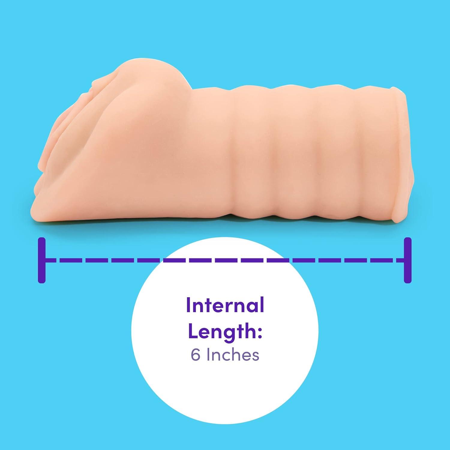 imageLovehoney Thrust Pro Ultra Holly Male Masturbator 6 Inch Realistic Tight Vagina Textured Canal Vibrator Compatible Male Sex Toy Self Pleasure Sex Toys for Men Waterproof 480g Flesh Pink