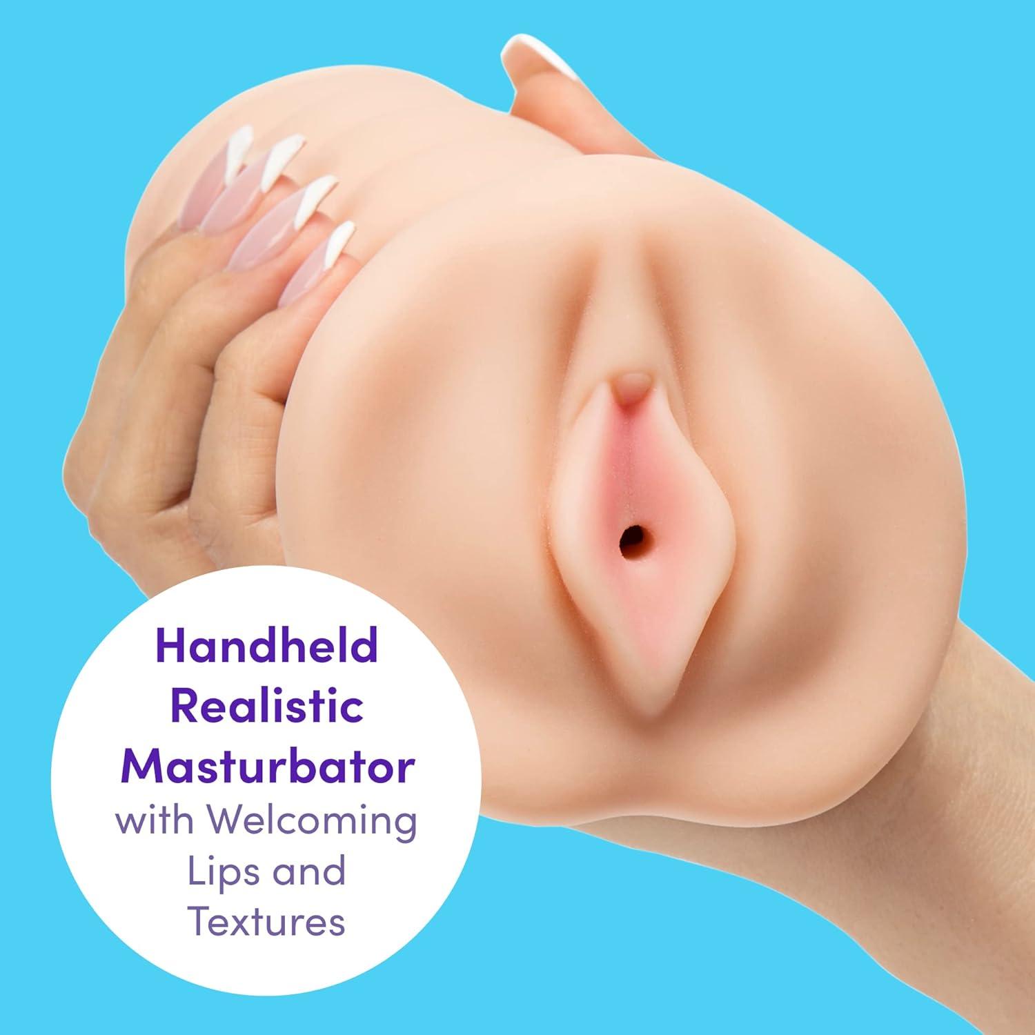 imageLovehoney Thrust Pro Ultra Holly Male Masturbator 6 Inch Realistic Tight Vagina Textured Canal Vibrator Compatible Male Sex Toy Self Pleasure Sex Toys for Men Waterproof 480g Flesh Pink