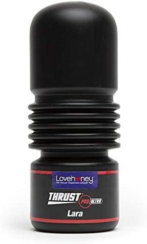 imageLovehoney Thrust Pro Ultra Lara Male Masturbator Cup 6 Inch Self Lubricating Realistic Vagina with Textured Canal Vibrator Compatible Male Sex Toy Waterproof Flesh Pink