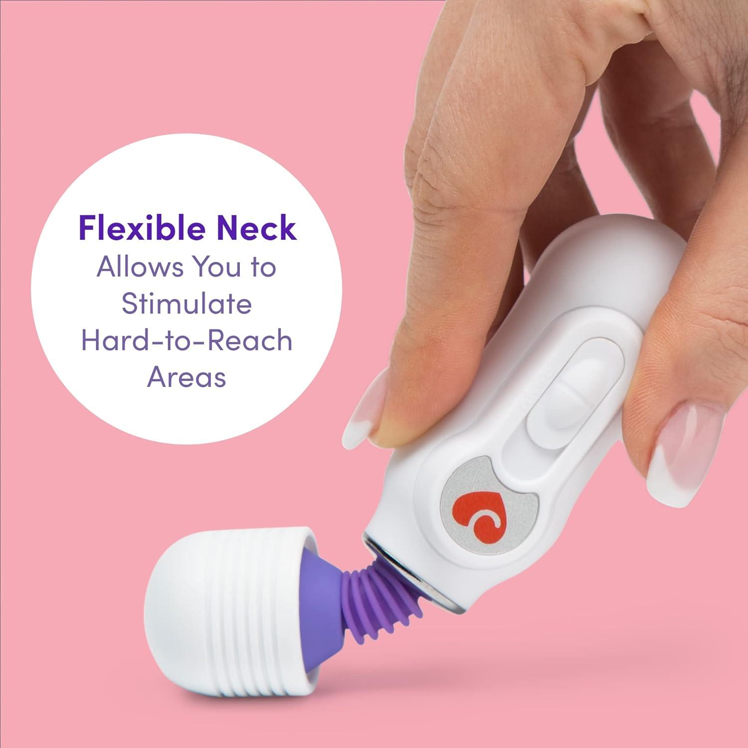 imageLovehoney White Micro Wand Vibrator with Flexible Neck Plastic 3 SpeedWhite