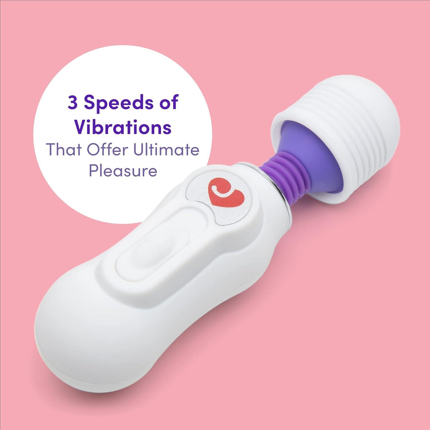 imageLovehoney White Micro Wand Vibrator with Flexible Neck Plastic 3 SpeedWhite