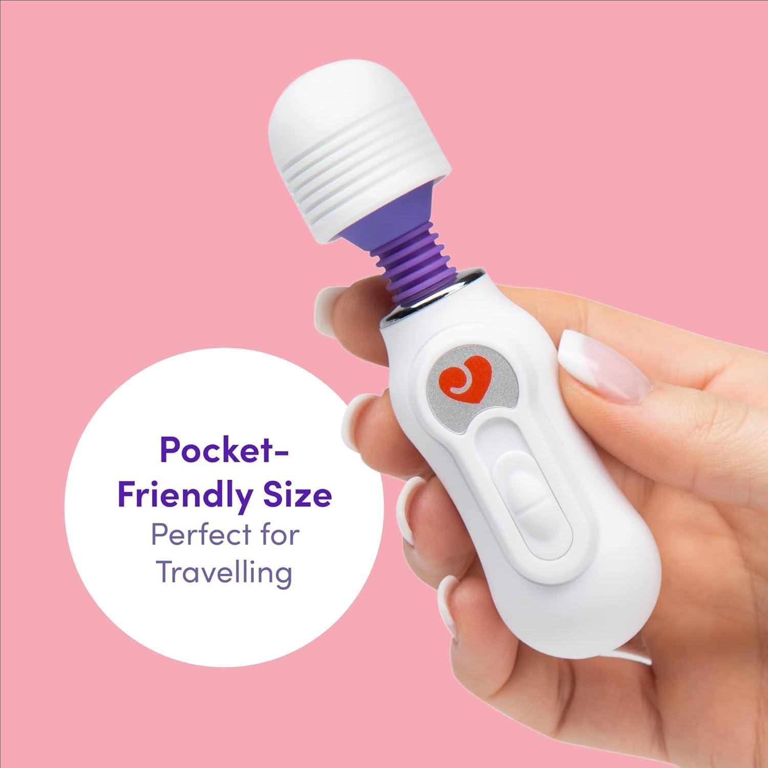 imageLovehoney White Micro Wand Vibrator with Flexible Neck Plastic 3 SpeedWhite