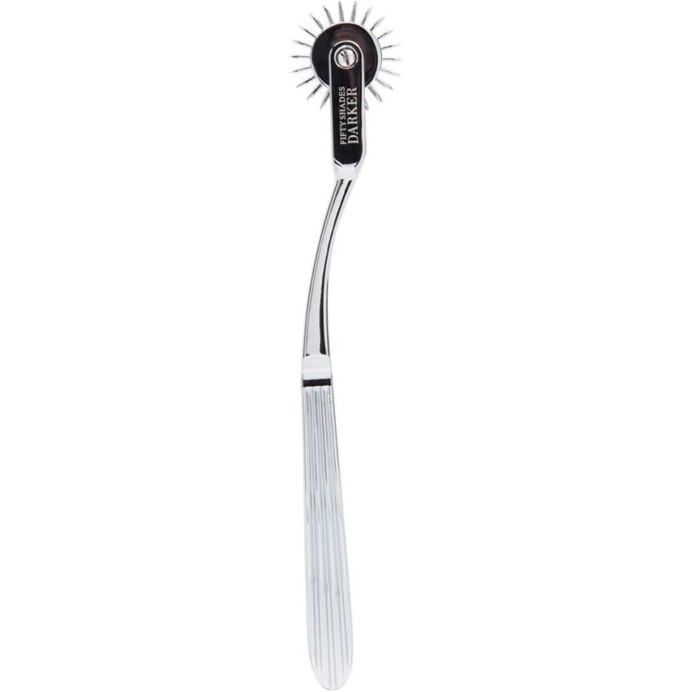 imageFifty Shades of Grey Darker Adrenaline Spikes Pinwheel 75 Inch Metal Wartenberg Pinwheel for Heightened Stimulation 59g Stimulator Prickly Sensations Includes Satin Bag Silver