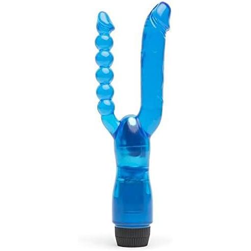 imageLovehoney Blue Double Lover Double Penetration Vibrator PVC Multispeed Vibrations