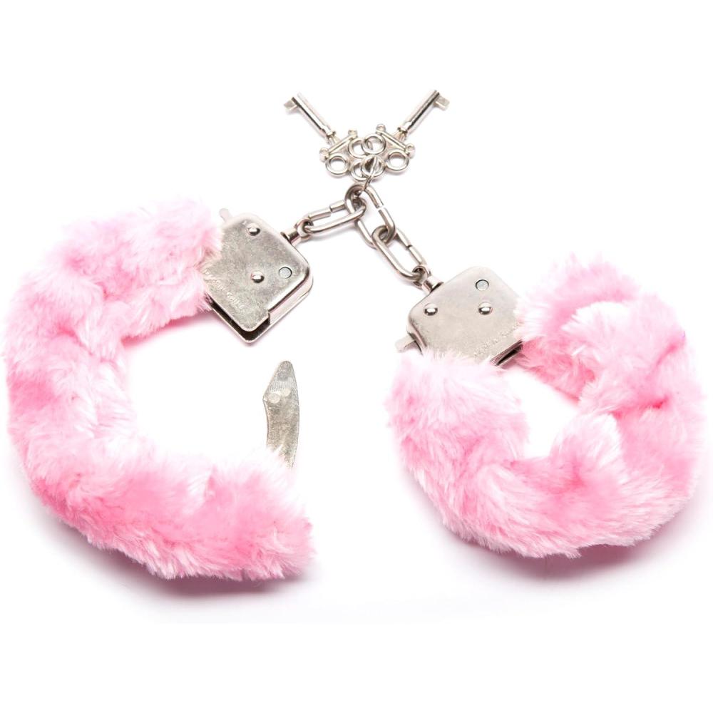 imageLovehoney Bondage Boutique Pink Furry Handcuffs Soft Faux Fur Metal Restraints with Chain amp Keys Beginner Bondage Handcuffs for Couples Sexy Bedroom Play Kinky Sex Toys amp Adult Restraint Games