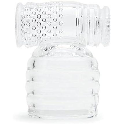 imageLovehoney Clear Deluxe Wand Attachment Soft Plastic Multi Textured amp Stretchy