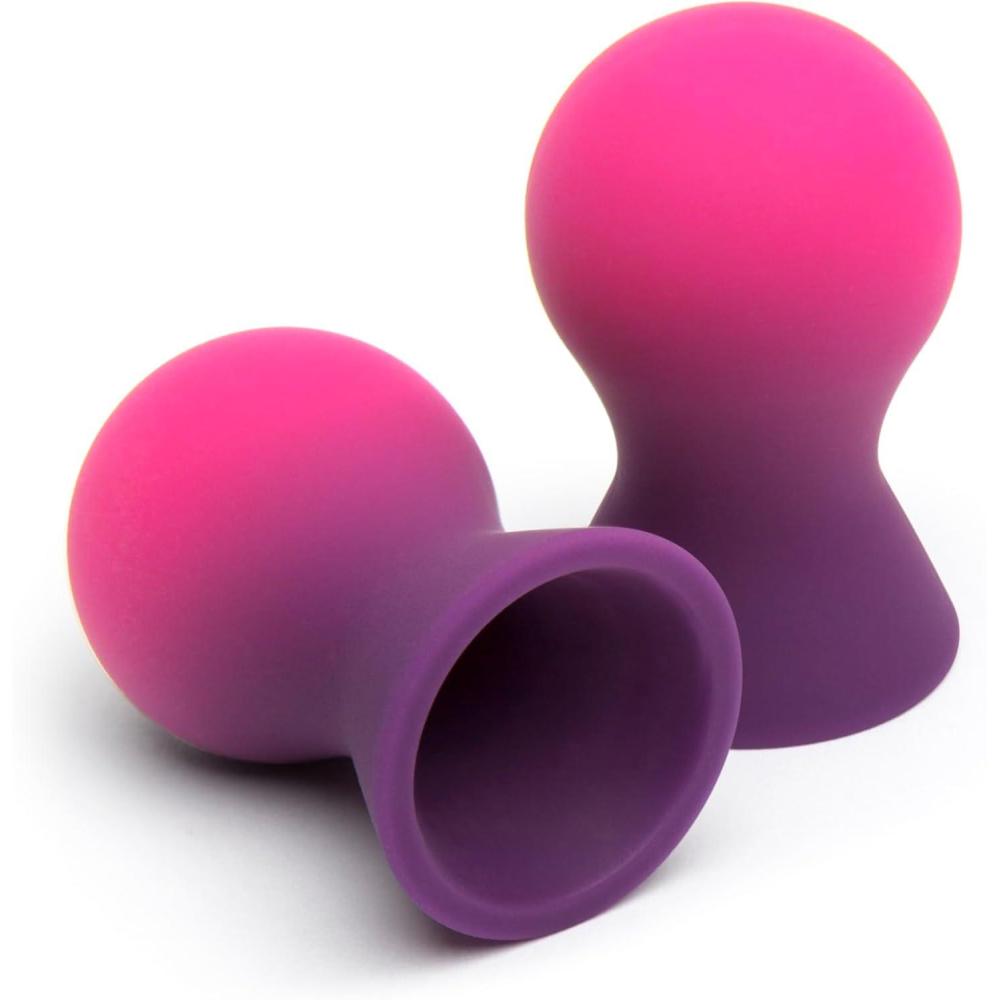 imageLovehoney Perfect Pair Nipple Suckers Silicone Nipple Sucking Toys BDSM Beginner Sex Toy Gifts for Women Vacuum Cupping Breast Stimulation Suction Cups Couples Adult Sex Games BlackColor Changing