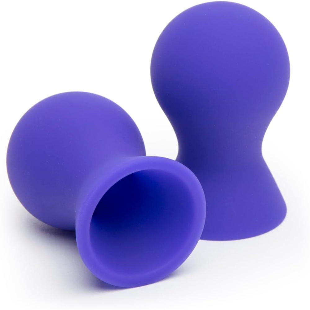imageLovehoney Perfect Pair Nipple Suckers  Silicone Nipple Sucking Toys  BDSM Beginner Sex Toy Gifts for Women  Vacuum Cupping Breast Stimulation Suction Cups  Couples Adult Sex Games  BlackPurple