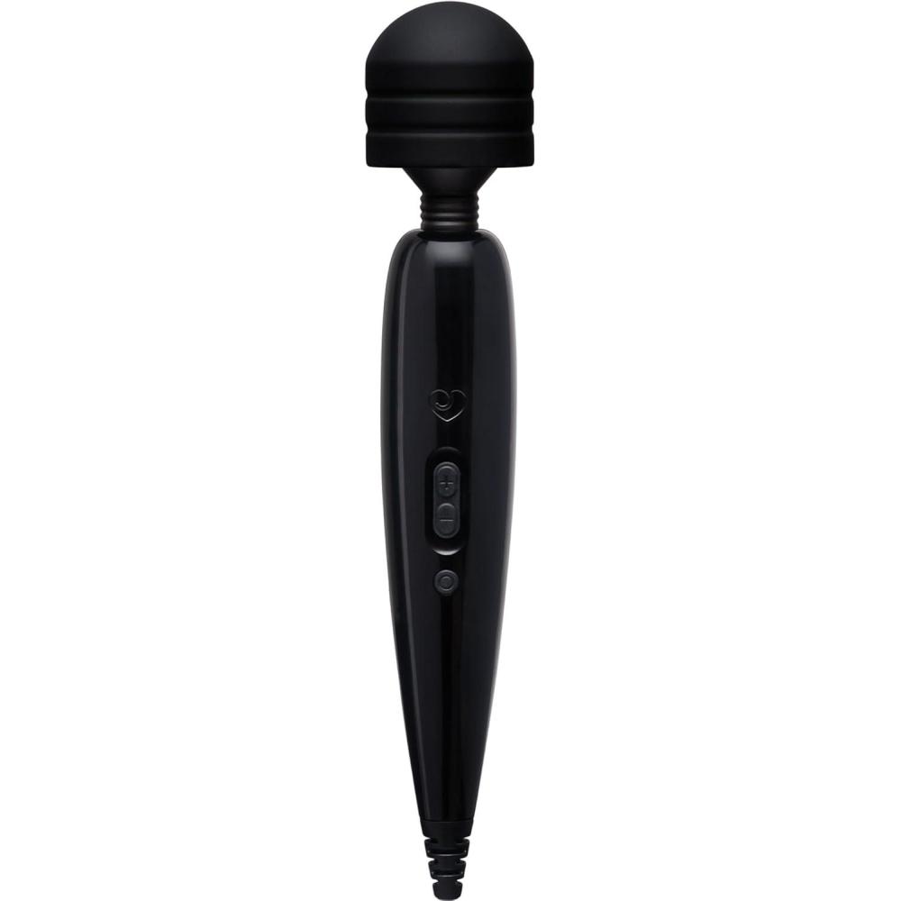 imageLovehoney Powerful Electric Handheld Massager Mains Powered Body Massage Tool with 12 Vibration Modes Flexible Neck for Muscle Aches in Back Neck Shoulders Legs BlackBlack