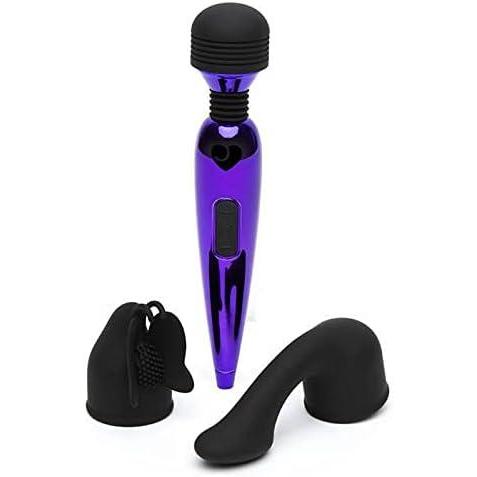 imageLovehoney Purple Power Mini Massage Wand Vibrator Kit Splash Proof and USB Rechargeable 4 pcs
