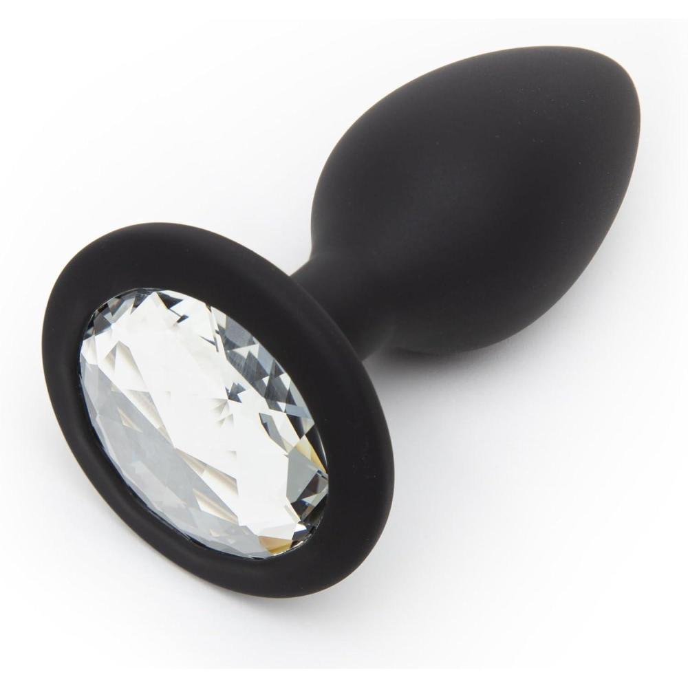 imageLovehoney Silicone Butt Plug  Jewel Anal Sex Toys for Men Women Couples  3 Inch Beginners Adult Toys  Anal Trainer Prostate Massaging Device  Portable Butt Plug Male Sex Tool Black