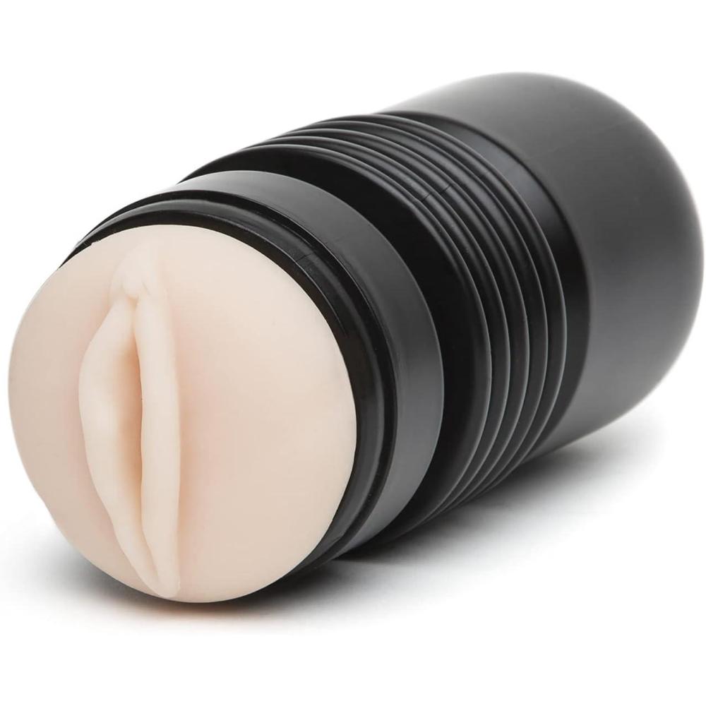 imageLovehoney Thrust Pro Ultra Abbie Male Masturbator Cup 6 Inch Extra Tight Realistic Vagina with Textured Canal Vibrator Compatible Male Sex Toy Self Pleasure Toy for Men Waterproof Flesh Pink