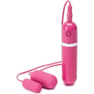 Lovehoney Bedtime Double Bullet Vibrator – Wired Remote Controlled Bullet Vibrator for Women – Mini Bullet Massager with 7 Vibration Patterns & 3 Speeds – Pink